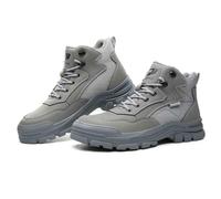 HANCHE Scarpe Antinfortunistiche, Scarpe Antinfortunistiche, Scarpe Antinfortunistiche con Punta in Acciaio Anti-sfondamento E Anti-Perforazione, Scarpe da Ginnastica Adventure Protection(Grey,EU 36)