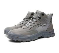 HANCHE Scarpe Antinfortunistiche, Scarpe Antinfortunistiche, Scarpe Antinfortunistiche con Punta in Acciaio Anti-sfondamento E Anti-Perforazione, Scarpe da Ginnastica Adventure Protection(Grey,EU 46)