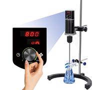 Hanchen Agitatore elettrico Overhead, mixer digitale per mixer da laboratorio, con regolazione dell'ora e della velocità, max. 40 l, 10000 Mpas, 100 ~ 2000 rpm, 120 W