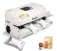 Hanchen Macchina di tenuta continua automatica 6 m/min, banda termica a rullo 3000 W per sacchetti di plastica e carta, regolazione della temperatura e della velocità