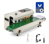 Hanchen Sigillante a banda continua largo 6-12 mm, macchina di sigillatura orizzontale automatica con controllo digitale della temperatura, sigillante a banda continua per imballaggio commerciale