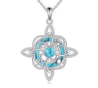 Hancock Collana in argento Sterling 925 con ciondolo a forma di nodo celtico, gioiello irlandese, regalo per donne e uomini, Normal, Argento sterling, Nessuna pietra preziosa