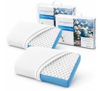 HAND 15CM Cuscino Cervicale Memory Foam Ortopedico Cuscino Cervicale Massaggiante Effetto Relax per Dormire, Ergonomico Made in Italy, Sfoderabile 100% Cotone (Massaggiante, Coppia)