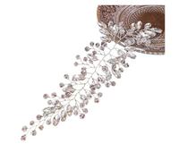 Hand-Beaded Crystal Headband - Elegant Wedding Hair Accessory For Brides(Silver)