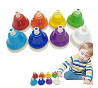 Hand Bells for Kids, Educational Music Instrument, Colorful Musical Hand Bells, Kids Desk Bells, 8 Notes Hand Bells, Toddler Musical Instrument, Musical Desk Bells, Percussion Bell Set, Colorful Kids