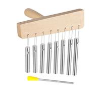 Hand Chimes - Meditation Chime | Solid Aluminum Tube Musical Device With Stick | 25x17cm Wood 8 Tone Musical Chimes | For Attention School Yoga Garden Indoor Room Home Men Women