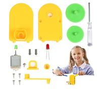 Hand Crank Generator Building Toy, Educational Kit, Experimental Project Activity Boys Girls, Study Build, STEM Toy for Learning Science and Energy Principles, 8 cm