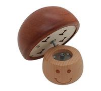 Hand Crank Melodic Device - Toadstool Shaped Musical Apparatus, Desktop Tune Player for Adults, Decorative Item with Internal Mechanism, Wood Music Instrument, Personalized Accessory for Office Decor