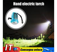 Hand Crank Solar Dynamo Torch Lamp Outdoor Emergency LED Flashlight (Black) IT