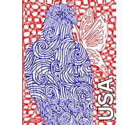 Hand-Drawn, American Bald Eagle And Butterfly, Patriotic, USA, 150 Lined Page, 8x11, Notebook Perfect For School, Learning And Note-Taking: Made With ... By: Artist Mary Elisabeth Linder @ MaryEMade