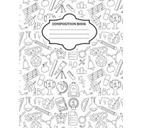Hand drawn doodle school background: Composition Notebook