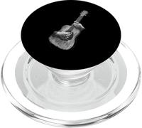 Hand Drawn Guitar Sketch Design, Expressive Acoustic Music PopSockets PopGrip per MagSafe