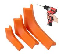 Hand Drill Guide, V Groove Drill Jig, 3 Piece Set Precision Positioning Aid, Wood Metal Work Guide, Garage Workshop Furniture Making Use, for Professionals Diy Projects 1.73x1.34 Inches