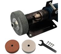 Hand Electric Drill To Grinder Machine Sander Conversion Head Kit Grindstone Polishing Grinding Wheel Knife Stand Holder(Set 7)