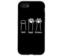 Hand Game Rock Paper Scissors Cute Paw Funny Cat Men Women Custodia per iPhone SE (2020) / 7 / 8