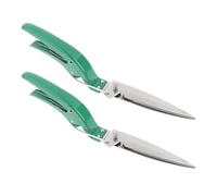 Hand Grass Shears, 13-Inch Tempered Steel Blade Rotating Swivel Head Locks into Place for Ideal Angle, Auto Spring for Less Hand Fatigue, Safety Lock, Rust Proof Coating Grass Scissors Blade