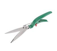 Hand Grass Shears, 13-Inch Tempered Steel Blade Rotating Swivel Head Locks into Place for Ideal Angle, Auto Spring for Less Hand Fatigue, Safety Lock, Rust Proof Coating Grass Scissors Blade
