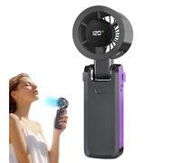 Hand Held Fan - Mini ventilatore - Portatile Handheld Fan - Lightweight ricaricabile Cooling Device with Digital Display and Adjustable Speeds for Gym Backpacking Travel Hiking Home officee Workout