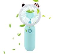 Hand Held Fan - Portatile USB Fan | Handheld Fæn | Ricaricabile 15 x 7 x 4 cm ABS Mini Fán con 3 velocità, LED, Quiet Cooling, Compact Travel Desk for Home, Camping, Stroller