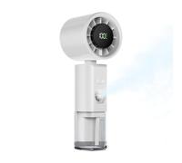 Hand Held Fan With Water Mist Spray USB Rechargeable Digital Display 100