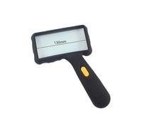 Hand-held Rectangular Magnifying Glass, LED Light Magnifier, 10X Reading Magnifying Glass for Seniors, Low Vision, Macular Degeneration