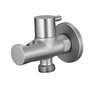 Hand Held Shower Head Holder with Hose Connector Shower Head Shut Off Valve Shower Wand Holder Wall Mount Handheld Shower Handle Sprayer Holder Toilet Bidet Spray Head Bracket Brushed Nickel