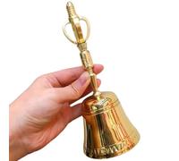 Hand Hold Loud Bell - Bell 'altare In Da 8 Cm, Rituale Di Strumento Jingle | Strumento Di Squillo Di Meditazione Per Casa A Classe Temple Church Wedding Christmas School