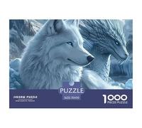 Hand Holding Wolf in Snowy Forest Struttura Carta Durevole Gioco Divertente E Stimolante, Adatto Per Adulti E Ragazzi Nei Momenti Di Relax 70x50cm/1000pcs