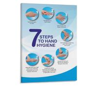 Hand Hygiene Seven Steps Poster Nursing Ward Doctor Decor