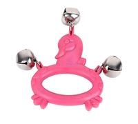 Hand Jingle Bell Rattle Jingle Bell Shaker Percussion Instruments Musical Rhythm Toy per suonare per esibizioni per feste karaoke plastica durevole compatta (W211 Rose Red)