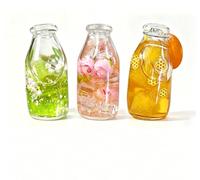 Hand-made Coconut Oil Extrusion Transparent Decompression Bottle -2026 Upgraded Crispy Decompression Ball, Ice Skin Decompression Sensory Toy Cute Modeling, Multiple Choices(Orange+Green+Rose powder)