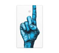 Hand Making The Number One Gesture Single Toggle Blank Wall Plate Light Switch Cover Decorativo 1 Gang per Cucina Camera Bagno Dimensioni 11,4 x 7 cm