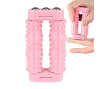Hand Massage Roller, Finger Muscle Massager, Wrist Grip Exerciser, Stress Reliefs Tool Circulation Recovery, Perfect for Women, Men, Fitness, Household, Daily Tissue Relaxation, 9.2x4.5x2cm Gray Pink