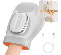 Hand Massager Airbag, Electric Hand Massager with Heat and Compression, 3 Modes, 4 Temp Settings, 5 Levels,Rechargeable Cordless Portable Finger Massage for Carpal Tunnel & Hands Pain Relief