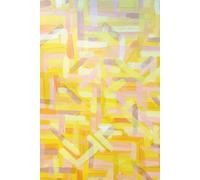 Hand-Painted Abstract Yellow Hardcover Journal: 6x9 Compact Notebook, 150 Wide-Ruled Pages - Unique Artist Print Diary for Sunshine Thoughts, Creative Writing, and Gifting