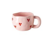 Hand Painted Love Mug Creative Heart Water Cup Ceramic Milk With Handle Valentine's Day Gift per Caffè(Color1)