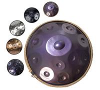 Hand Pan Harmonic, Tamburo in Acciaio in D Minor 12 Note 22 Inches 432HZ /440 HZ, Tamburo Per Handpan per adulti Producendo Una Piacevole Risonanza(Purple,432Hz)