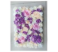 Hand Puppet 40x60cm Silk Rose Flower Champagne Artificial Flower Hydrangea Wedding Decoration Flower Wall Romantic Wedding Backdrop Decor (Color : Light Pink) (Champagne Purple)