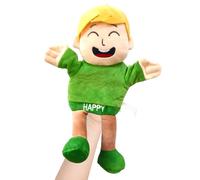 Hand Puppets | 30x20cm Funny Soft Emotional Educational | Comfortable Plush Hand Puppets Interactive Toys - Early Learning Toy For Boys Girls Home Playroom School Classroom Role Play Holiday