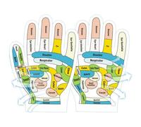 Hand Reflexology Gloves - Comfortable Material | Instructional Print Mittens for Reflexology | Easy-to-Use Acupoint Massage Tools | Perfect for Beginners | Use for Hand and Stress Relief