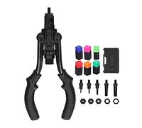 Hand Rivet Nut Tool Set | Manual Riveter for M3 M4 M6 M8 M10 M12 Nuts | Riveting Kit with Mandrels & Storage Box for Metal/Auto/DIY