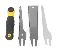 Hand Saw with Replaceable Blade, Detachable Double Woodworking Tool Saw, Multifunctional Pull Saw with TPR Rubber Handle for Wood Plastic Plywood Wallboard Trimming