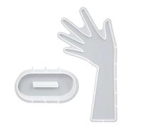 Hand Shape Bracelet Holder Mold - Silicone Jewelry Tower Molding Tool, Creative Hand-Shaped Organizer for Bracelet, Necklace, and Ring Crafting, DIY Resin Casting Accessory for Women’s Handmade Artz