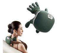 Hand Shoulder and Neck Massager, Deep Tissue Shiatsu Massage Pillow for Neck Back Legs Abdomen, with 3-Speed Adjustment to Men Women