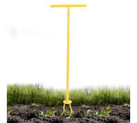 Hand Tiller Garden Tool, Ergonomic Rotary Cultivator, 37.01x16.54in Detachable Soil Hoe, Manual Landscaping Equipment, Lightweight Design for Flowers, Shrubs, Bushes