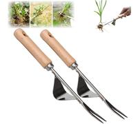 Hand Weed Remover Tool, Stainless Steel Weed Puller With Long Handle, Weeding Tools For Garden, Manual Uprooting Weeding for Easy Removal & Deeper Root Digging (2 PCS)