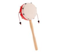 Hand Wooden Monkey Drums - Sheepskin Drum Head, 20 cm portatile Wooden Rattle Drum | Detachable Handle, Skin-Friendly Musical Toy For Birthday, Christmas, New Year,
