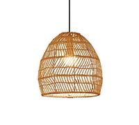 Hand-Woven Rattan Art Hanging Lights Creative Elegant Pendant Light Semi-Flush Mount Chandelier Bamboo Lantern Birdcage Suspensiom Lamp for Kitchen, Bedroom, Dining Room, Restaurant