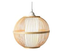 Hand-Woven Rattan Pendant Light Chandelier | Chinese Style Hanging Lamp Fixture for Restaurant Tea Room Bedroom Living Room(22cm)