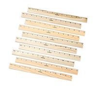 hand2mind Righelli in legno da 30,5 cm con divisioni da 1/4, confezione da 10